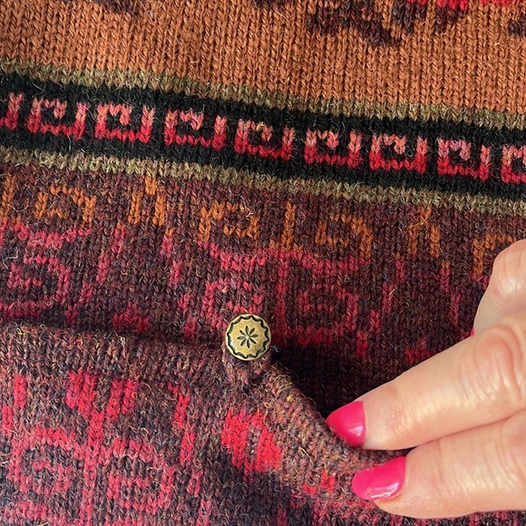 Coldwater Creek IceLanding design Knit Lining Jacket 100% Shetland Wool - Picture 6 of 8